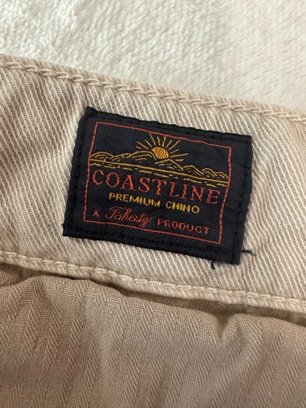 Faherty Coastline Chino Shorts Men’s 38 6” Inseam Khaki Tailored Fit Stretch EUC